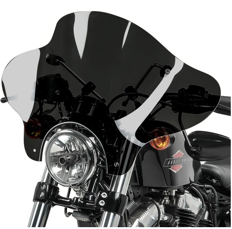 Maska batwing pre motocykle Chopper a Custom - tmavá