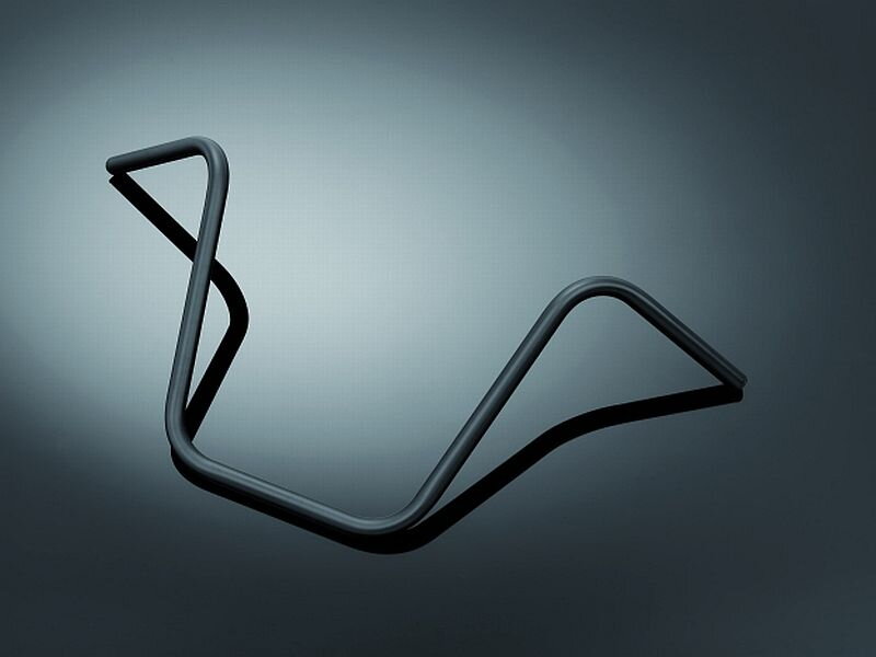 Oceľové riadidlá APEHANGER 25mm (1 ") / 90cm (s prelisom), čierna (55-219B)