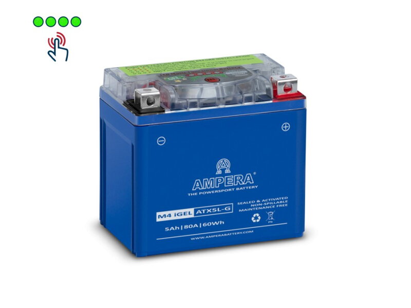 AMPERA - Motobatéria M4 ATX5L-G 12V, 5Ah, 80A