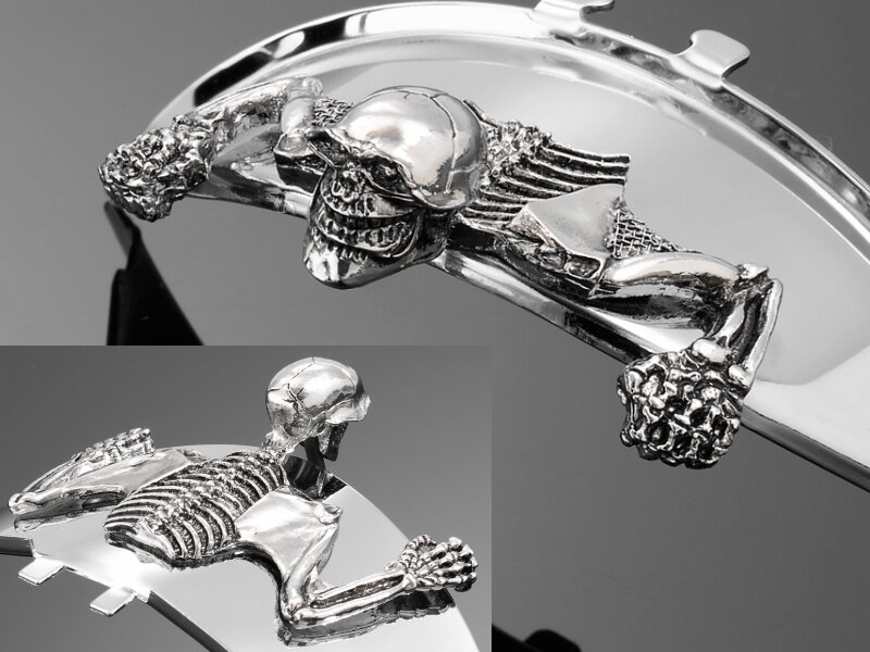 Soška samolepiace Highway Hawk SKULL 100mm (lebka), univerzálne (1ks) 66-071