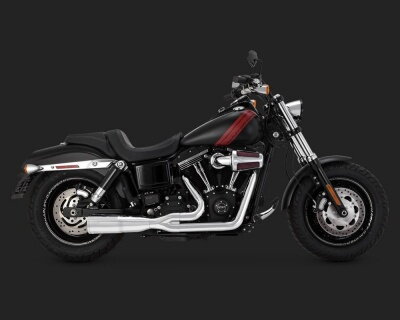 Chrómovaný Vance & Hines výfuk HI-OUTPUT 2-INTO-1 SHORT pre Harley Davidson