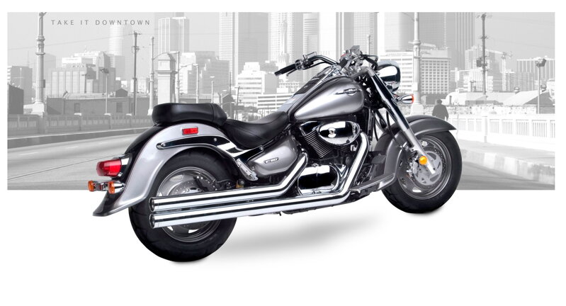 Výfukový systém 3" Big Straight pre Suzuki C90 (2005-10)