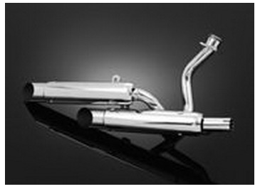 Otvorené koncovky / tlmiče výfuku Highway Hawk SLASHCUT PIPES Fat Look, chróm