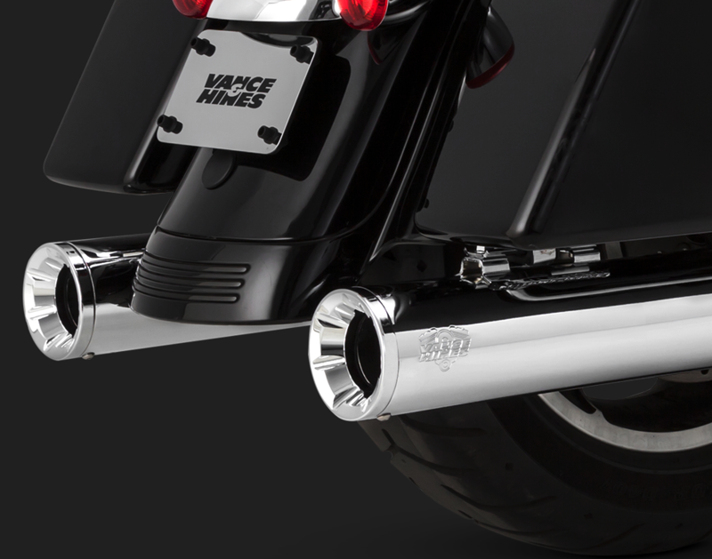 Chrómované tlmiče výfukov Vance & Hines Eliminator 400 SLIP-ON pre Harley-Davidson Touring 2017 -