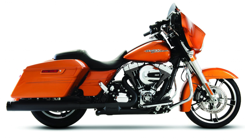 Čierny výfukový systém Rinehart SLIMLINE DUALS pre Harley-Davidson Touring 2017 -
