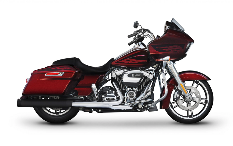 Čierne tlmiče výfukov Rinehart Racing SLIP-ON  4" pre Harley-Davidson Touring 2017 -