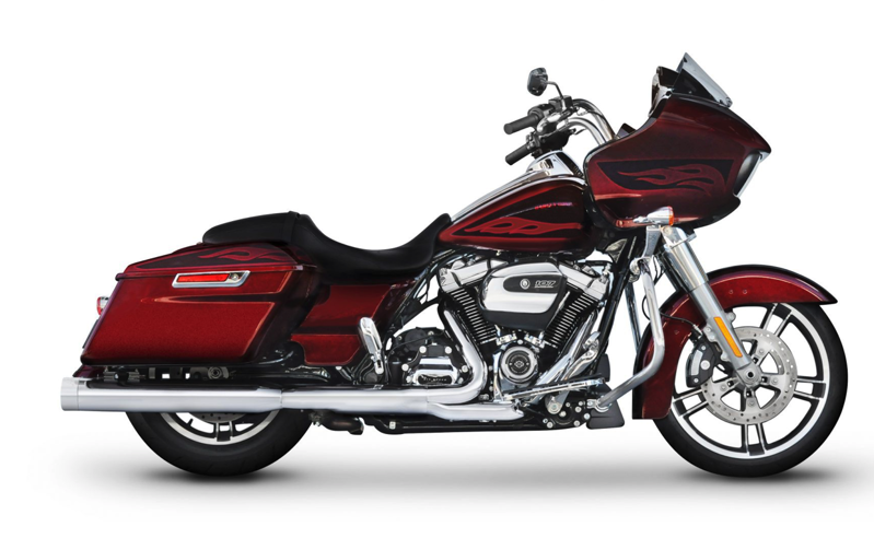 Chrómovane tlmiče výfukov s chrómovými koncovkami Rinehart Racing SLIP-ON  4" pre Harley-Davidson Touring 2017 -