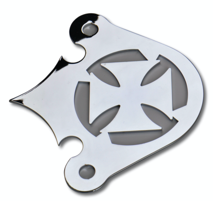 ROAD - malá chrómovaná krytka kardanu pre Yamaha Drag Star XVS 1100 Classic / Custom - KRÍŽ