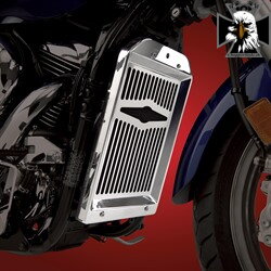 Chromovaný kryt chladiča pre Kawasaki a Suzuki