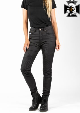 John Doe - Motorkárske nohavice dámske BETTY BIKER JEGGINGS BLACK