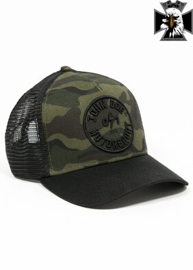 John Doe - Motorkárska šiltovka TRUCKER HAT CAMOU 0/1- ONE SIZE