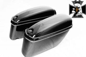 Univerzálne plastové bočné kufre pre motocykle, uzamykateľné - 2ks (pár), čierne