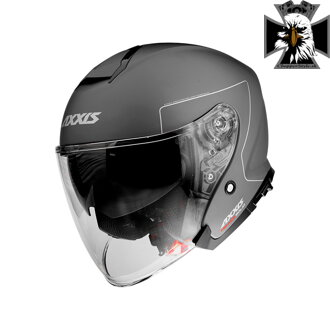 Axxis Solid A2 Otvorená helma na motocykel - matná sivá