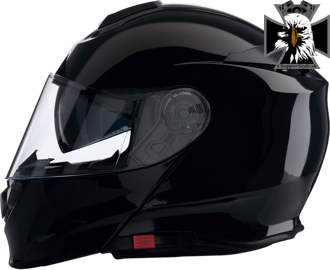 Z1R - Solaris Vyklápacia motocyklová helma - čierna lesklá