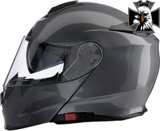 Z1R - Solaris Vyklápacia motocyklová helma - lesklá šedá