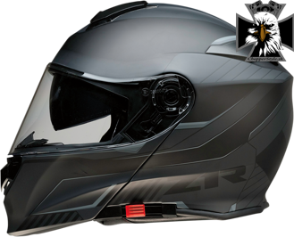 Z1R - Solaris Vyklápacia motocyklová helma - čierna / šedá