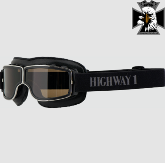 Highway - Retro motorkárske okuliare Chopper - dýmové