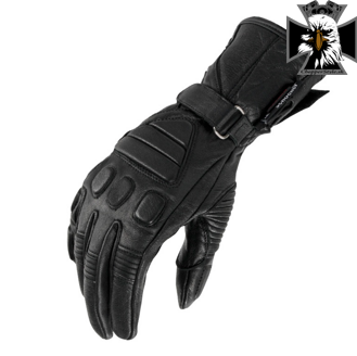 Kožené rukavice na motocykel Nazran Spring - čierne  - veľkosť M 