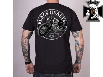 Pánske motorkárske tričko BLACK HEART BOBBER