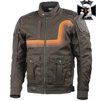 Pánska kožená motorkárska bunda TRILOBITE 1992 VICTORY BROWN - veľkosť M 