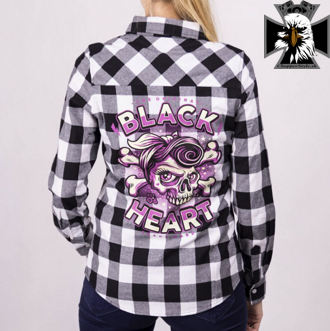 Dámská motorkárska košela BLACK HEART RIZZO
