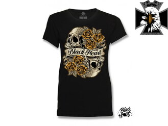 Dámske motorkárske tričko BLACK HEART ROMANTIC