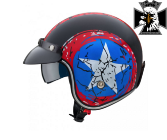 Otvorená moto helma W-TEC Café Racer - Big Star  