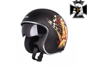 Otvorená moto prilba W-TEC V537 Black Heart Angel  