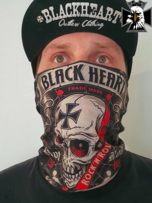 Nákrčník / šatka BLACK HEART CRUSTY DEMONS