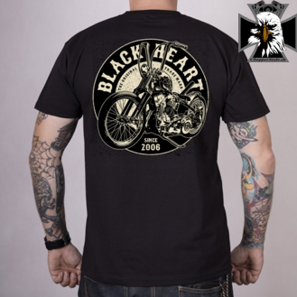 Pánske motorkárske tričko BLACK HEART CHOPPER KING