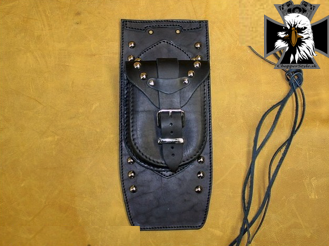 Koža na nádrž pre Harley Davidson Softail - čierna vybíjaná