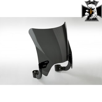 Mohawk - čierne plexisklo s čiernou montážnou sadou pre Yamaha Virago XV 535 / 750 / 1100 