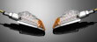 Smerovky LED BILLET COMBINATION, chróm / čierna, "E"