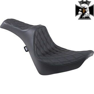 Drag Special - Dvojosobové kožené sedlo Predator pre Harley Davidson Softail
