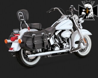 Chrómovaný Vance & Hines výfuk SOFTAIL DUALS pre Harley-Davidson