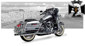 Výfukový systém 3" T-Rex pre Harley-Davidson Touring Models (1995-06) čierna keramika