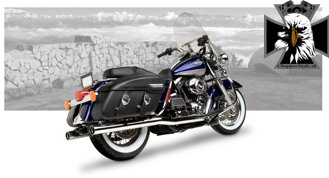Výfukový systém 3" T-Rex pre Harley-Davidson Touring Models (2007-08) čierna keramika