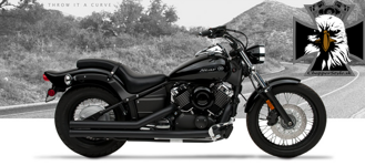 Kompletný výfukový systém American Classic II pre Yamaha Drag Star XVS 650 1999-2012 - čierna keramika