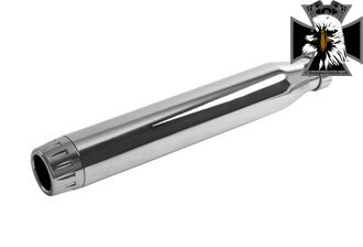 Koncovka / tlmič výfuku RAGE - univerzálny, priemer 38-42mm, dĺžka 70cm, chróm (1ks)