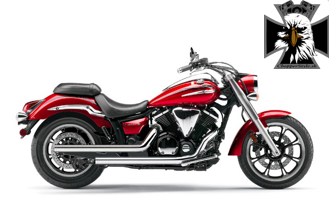 Výfukový systém motocykla Yamaha XVS 950 Midnight Star (V-Star 950 / Tourer)