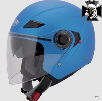 Motocyklová helma MTR DEMI-JET 4 JET HELMET - perleťová modrá - veľkosť XL