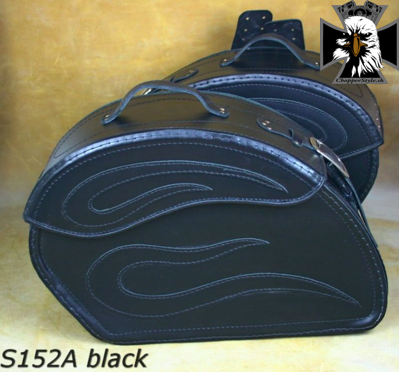Kožené bočné brašne 2ks (S152A-čierne)