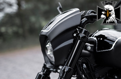 Maska predného svetla Killer Custom "Aggressor" pre motocykle Harley Softail do roku 2017