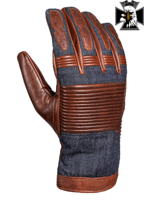 John Doe - Motorkárske rukavice DURANGO BROWN/JEANS - XTM veľkosť 3XL