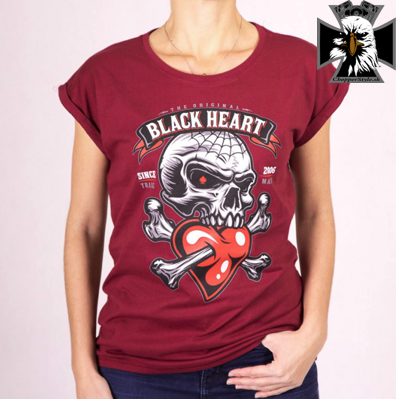 Dámske motorkárske tričko BLACK HEART LOVER EXT  