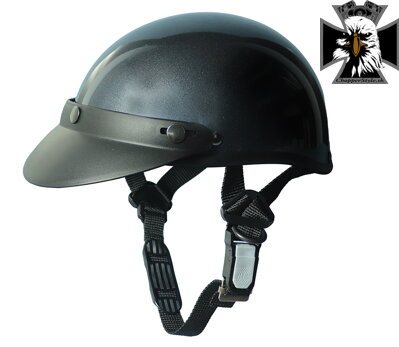 Retro motorkárska helma Braincap - titánová farba