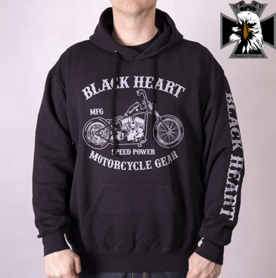 Pánska motorkárska mikina Black Heart FLATHEAD  
