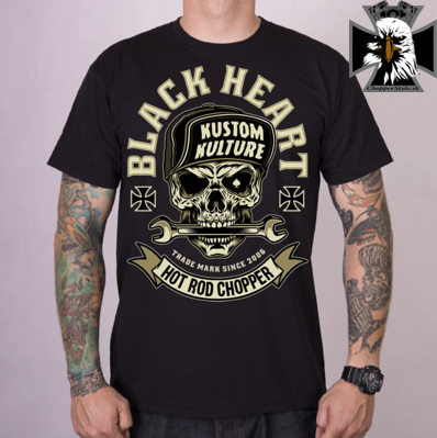 Pánske motorkárske tričko BLACK HEART LEGEND      