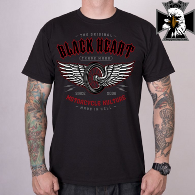 Pánske motorkárske tričko BLACK HEART MOTORCYCLE KULTURE  