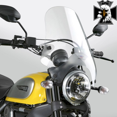 Motocyklové plexisklo StreetShield na riadidlá 32mm pre vybrané motocykle Honda, Kawasaki, Yamaha a Harley Davidson